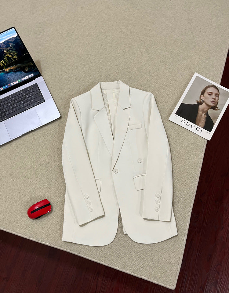 G24080739 Double-breasted Lapel Fashion Blazer Suits