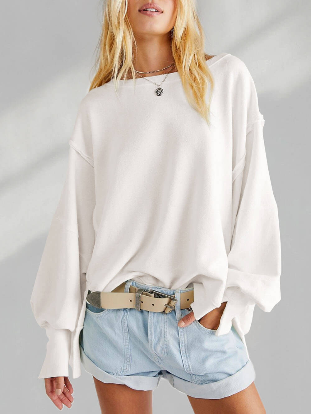 Round Neck Sports Sweatshirt