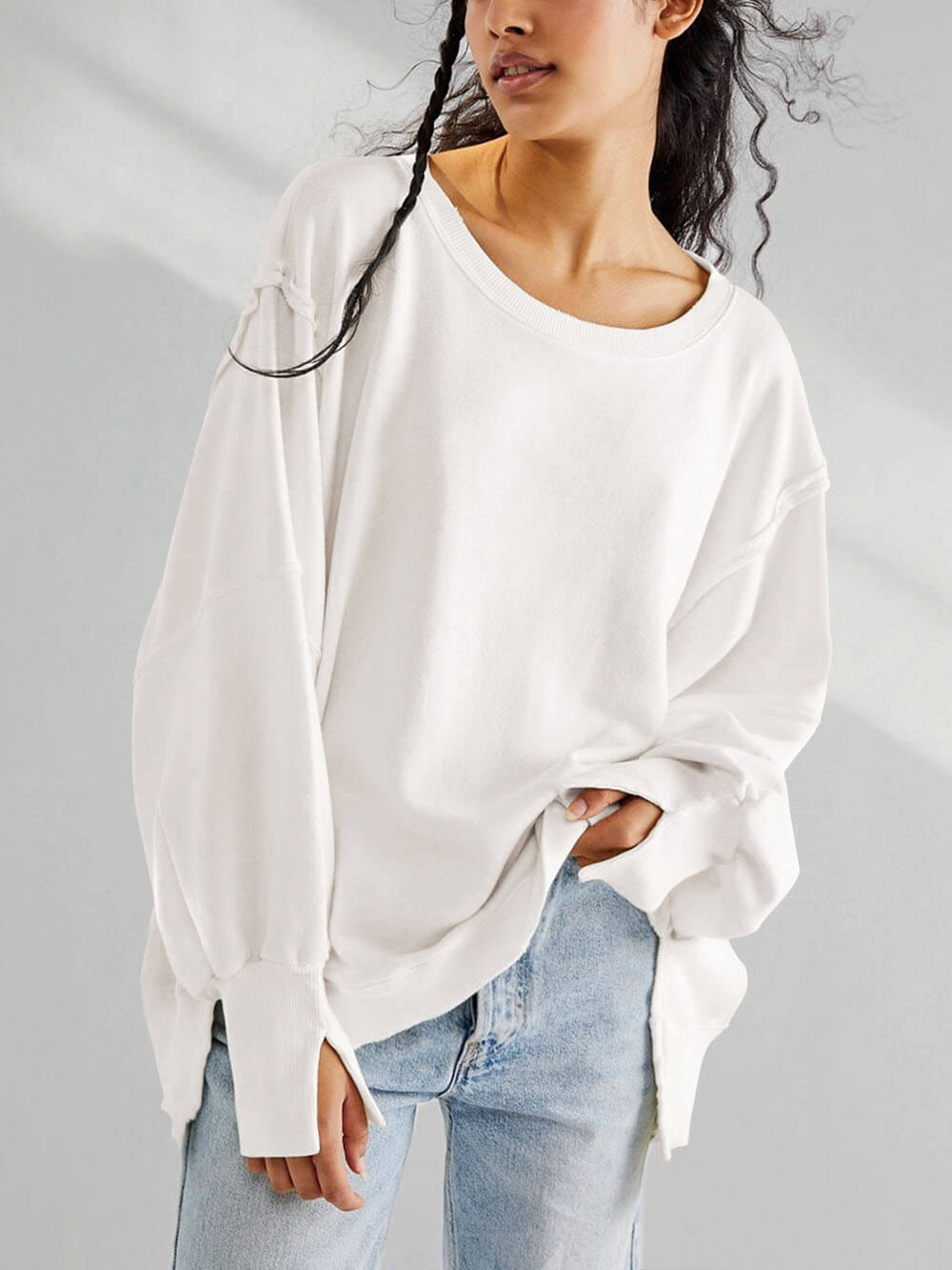 Round Neck Sports Sweatshirt