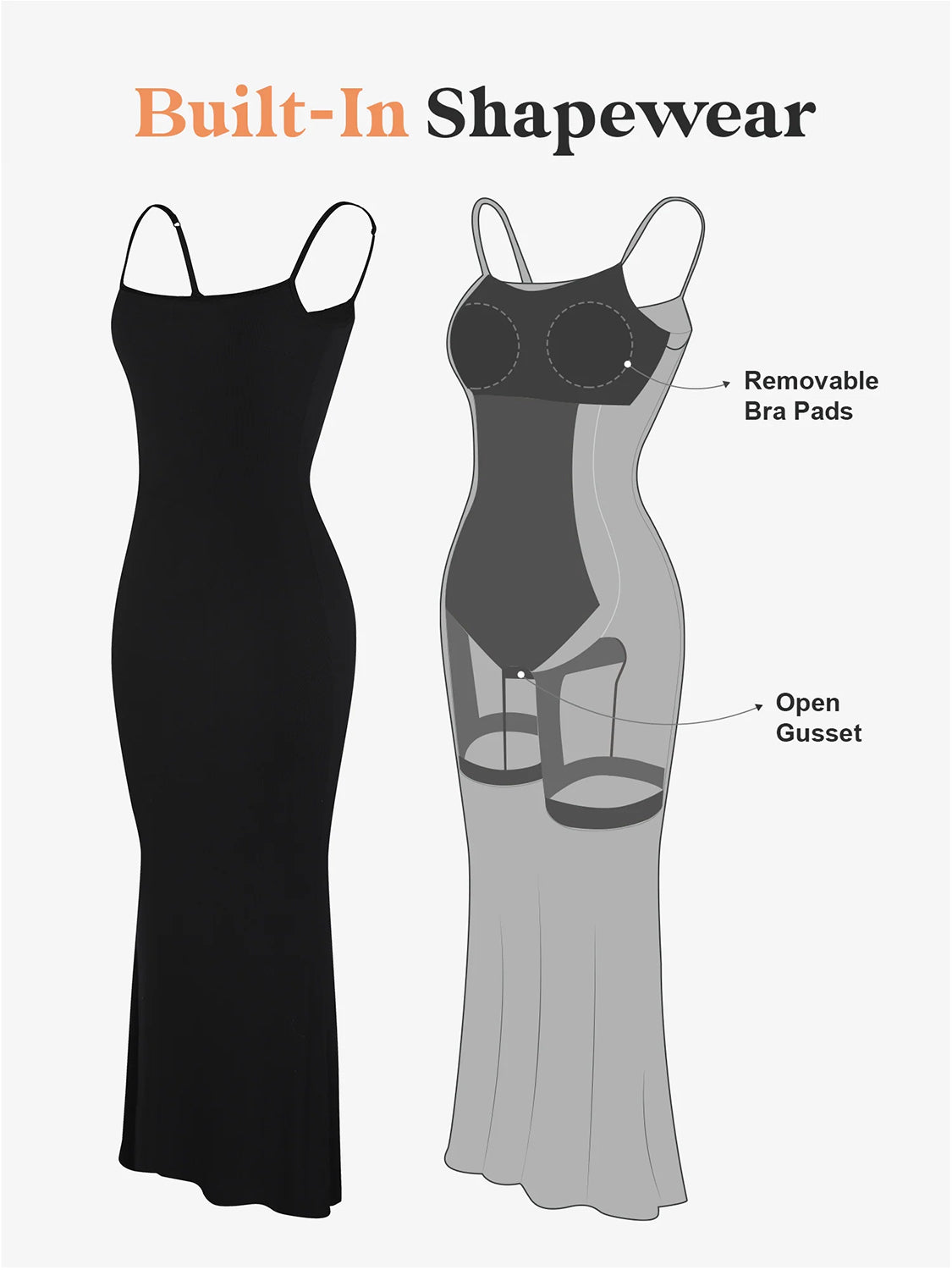 LMS0101 Basic Bae Built-In Shapewear Sleeveless Maxi Dress