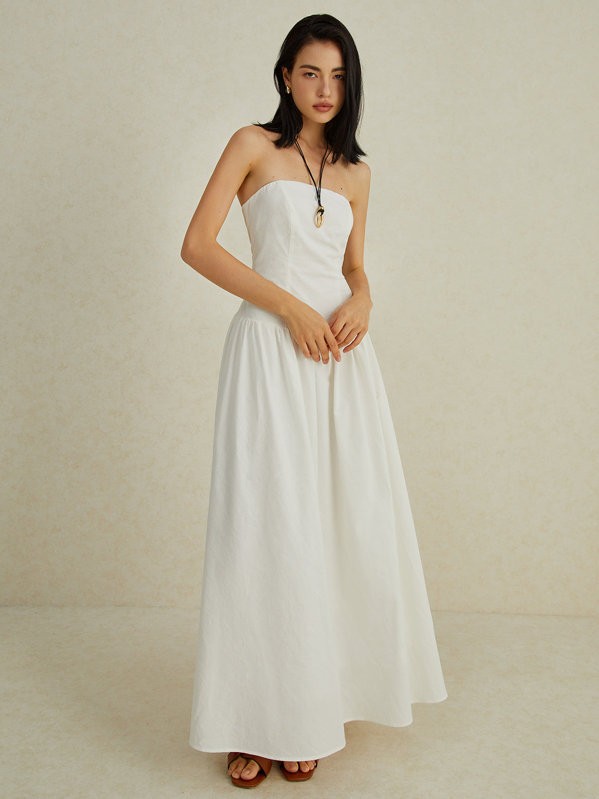 Pure Cotton Tube Long Dress