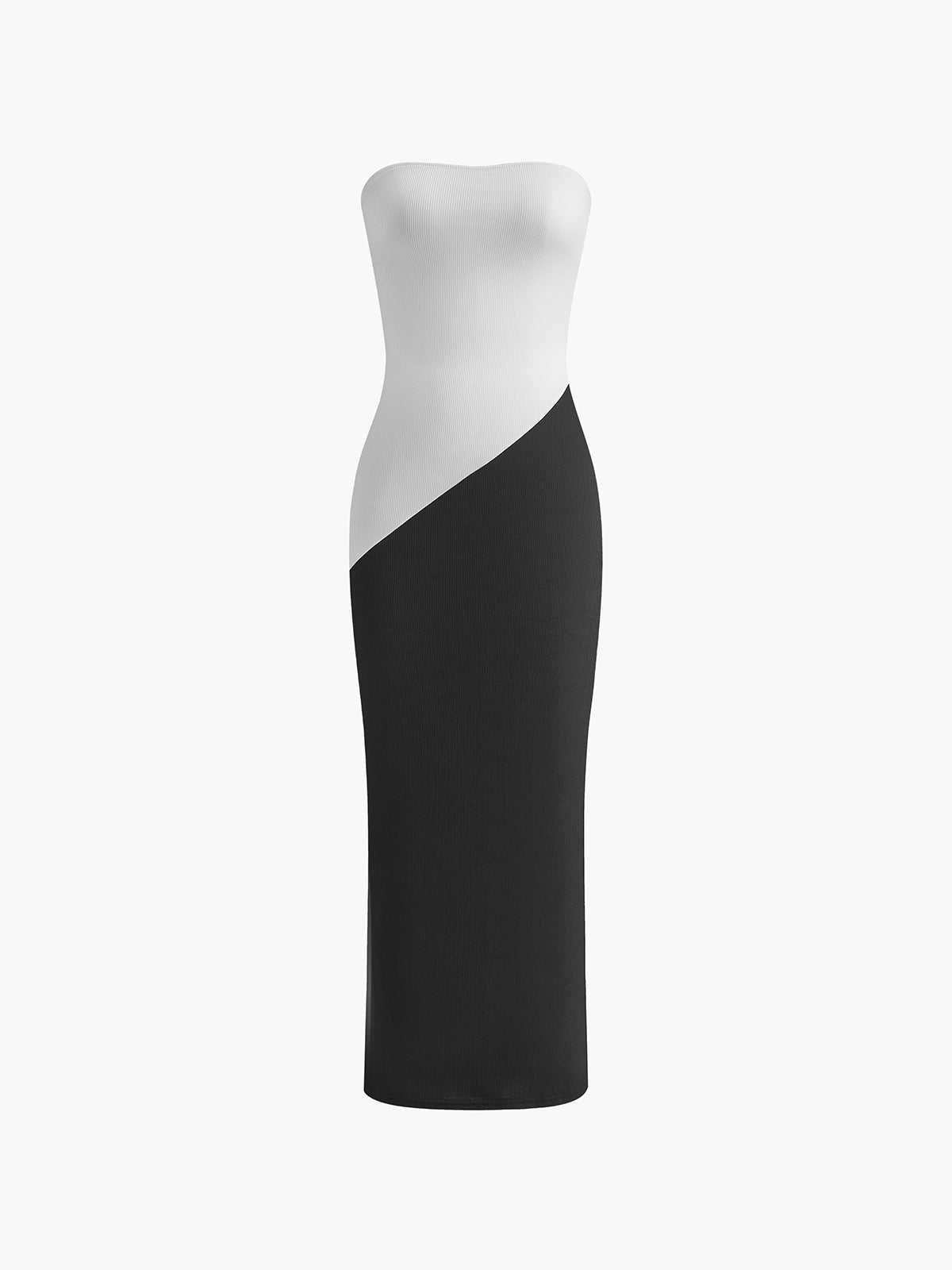 ABT46BK Slim Colorblock Tube Dress