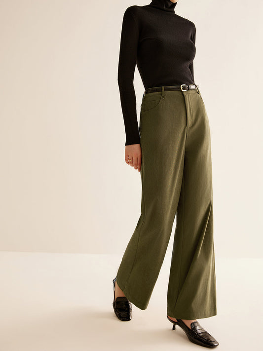 ABS02401 Vintage Straight Pants Without Belt